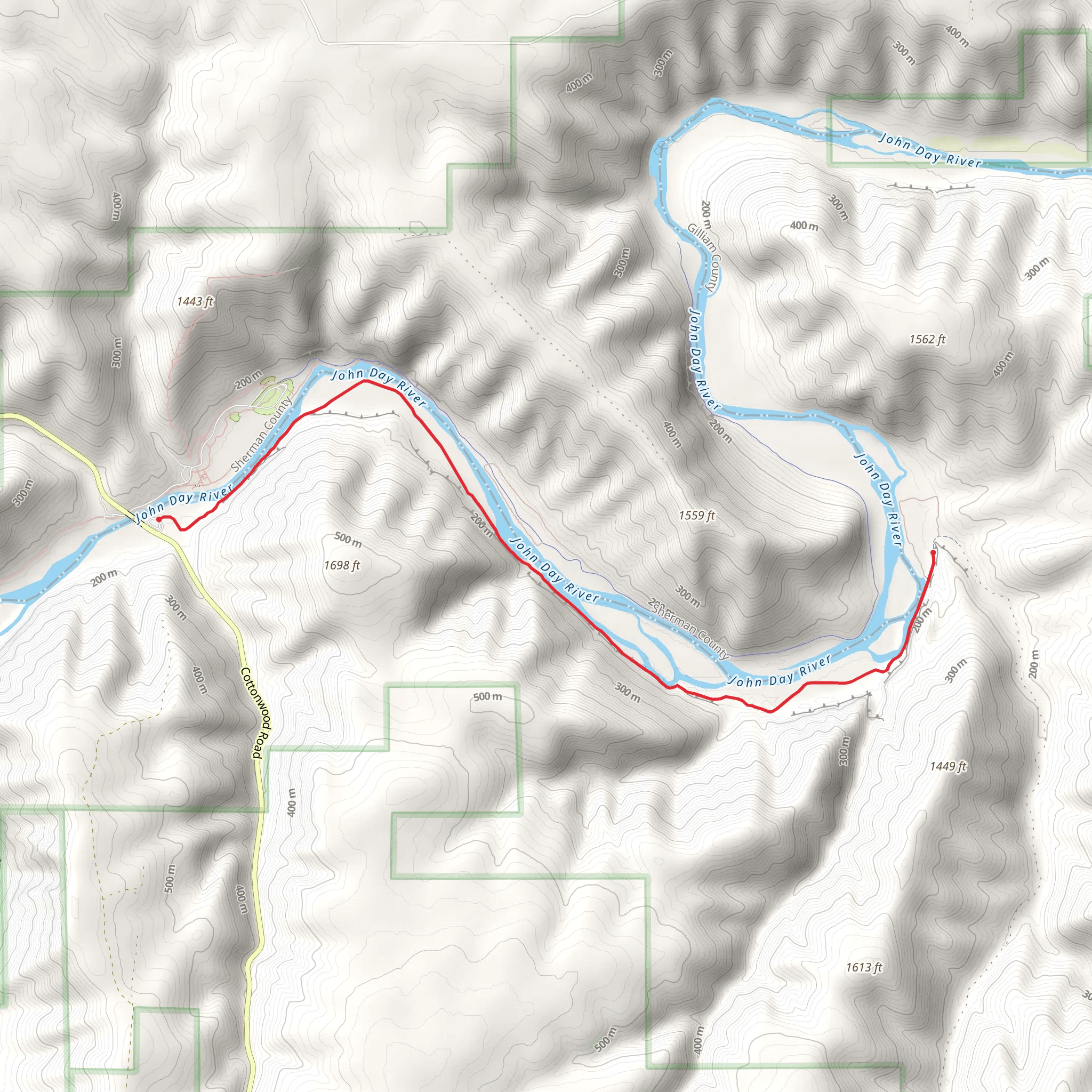Lost Corral Trail mobile static map