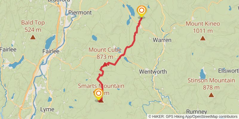 Appalachian Trail - New Hampshire stage 3 Map