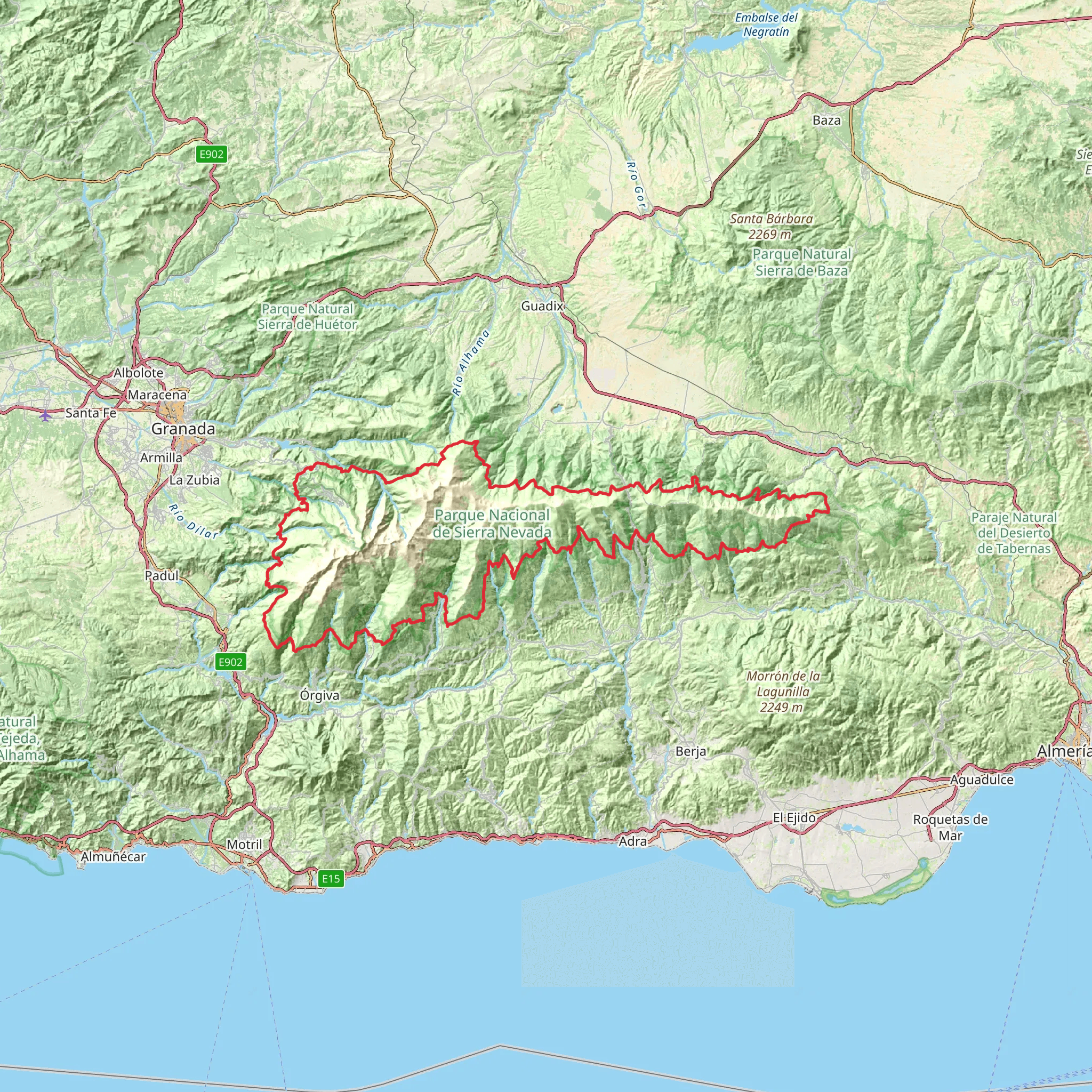 GR 240 Sendero Sulayr mobile static map