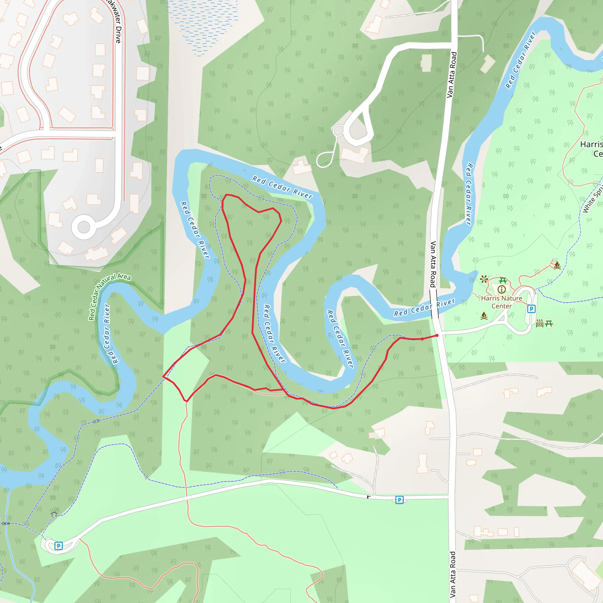 Red Cedar River from Van Atta Road mobile static map