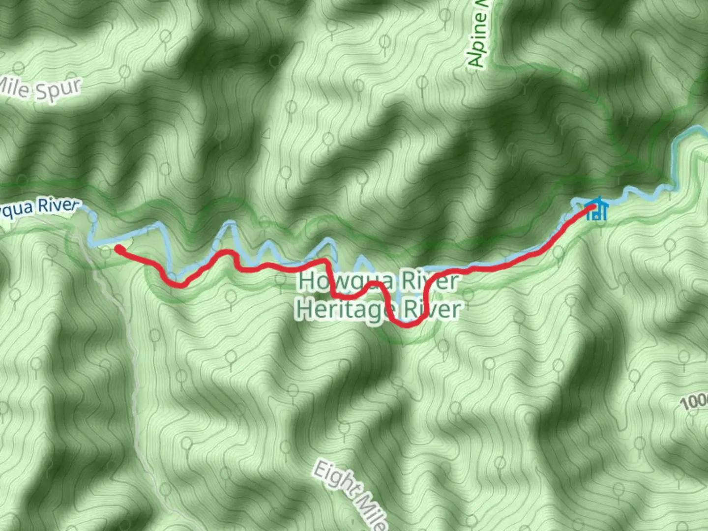 An image depicting the trail Ritchie's Hut Trail and its surrounding area.