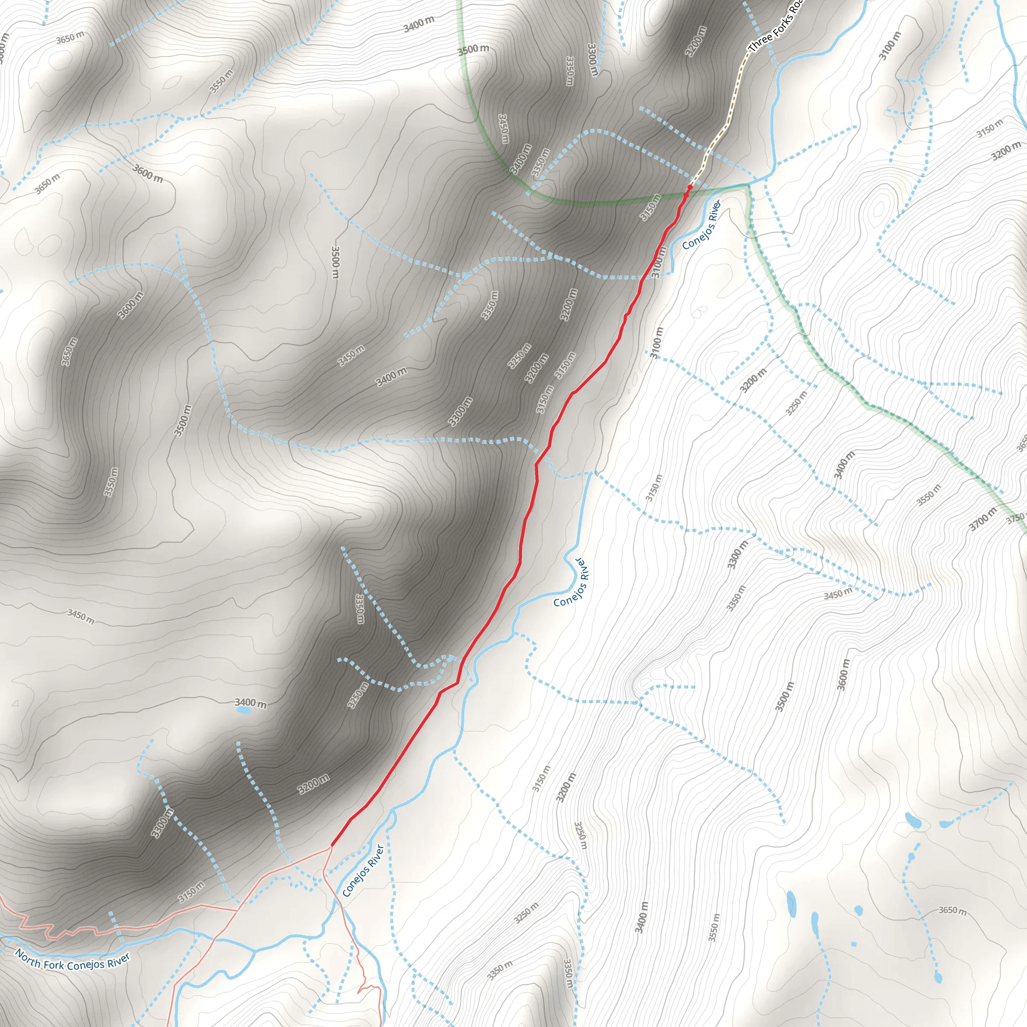 Conejos River Trail mobile static map