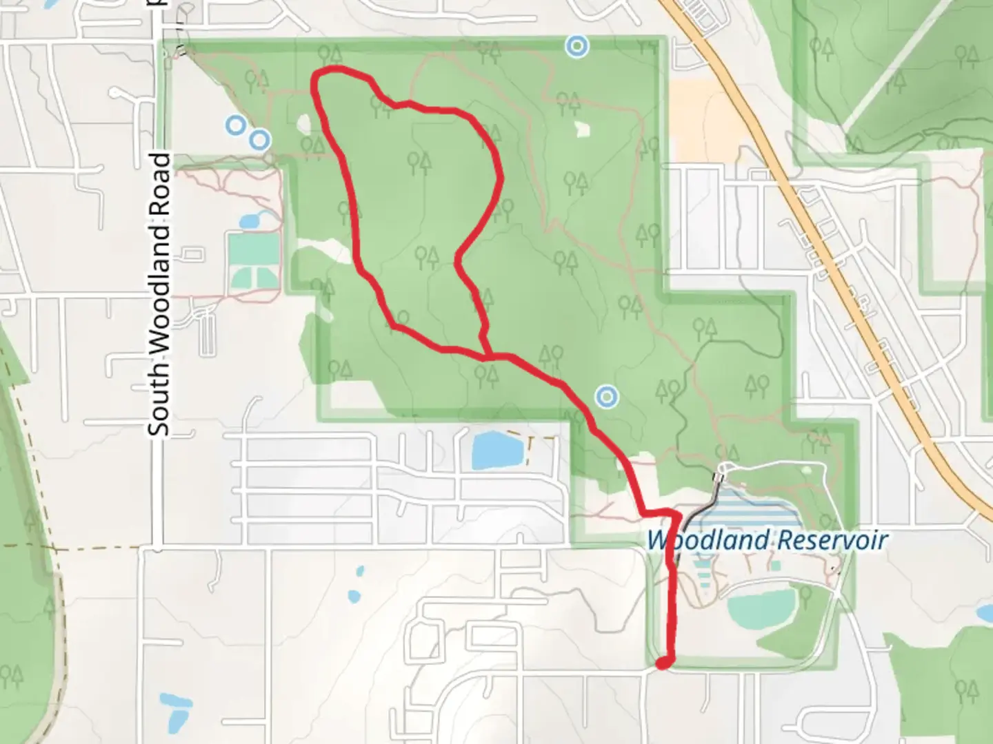 An image depicting the trail Hitching Post Loop Trail and its surrounding area.