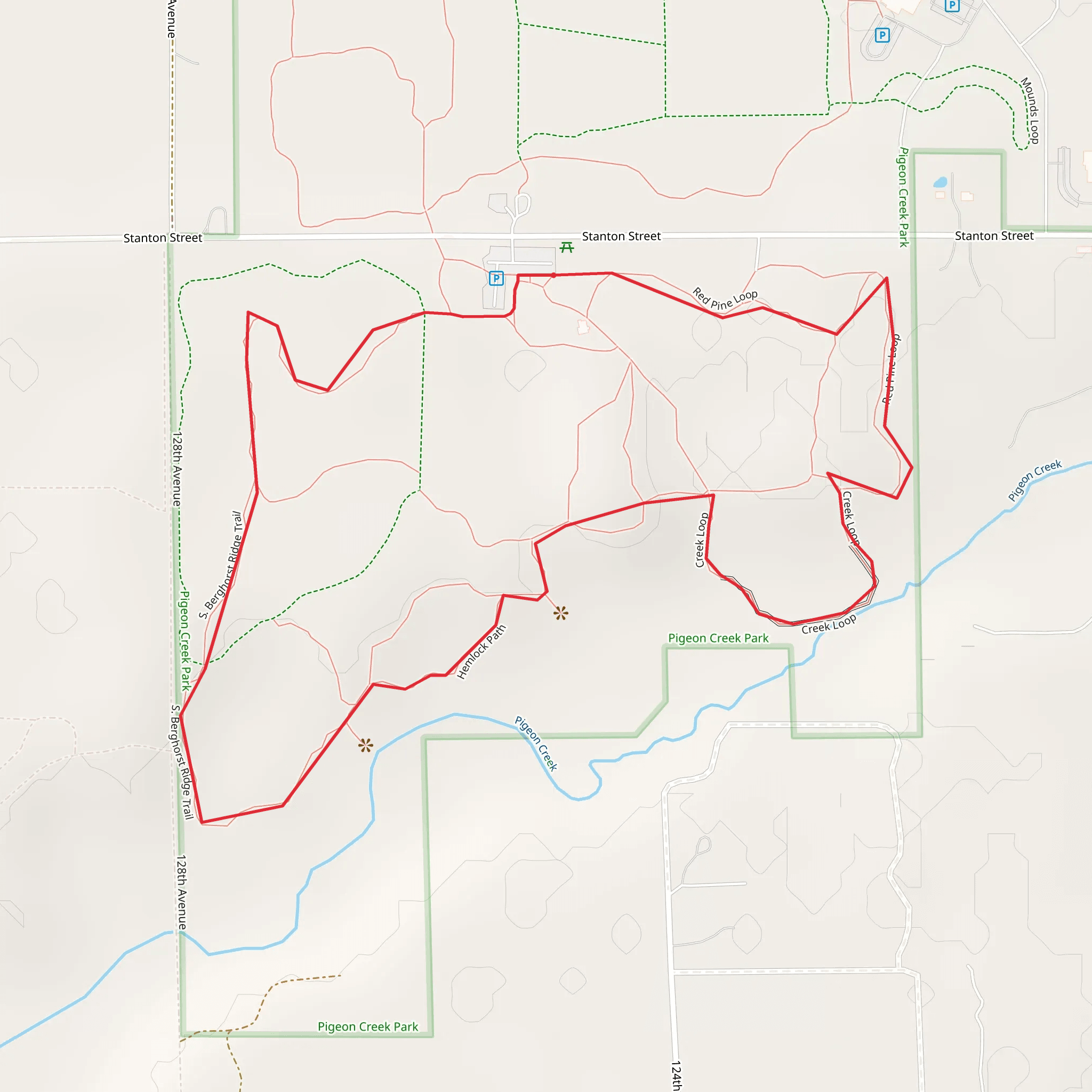 Red Pine Loop mobile static map