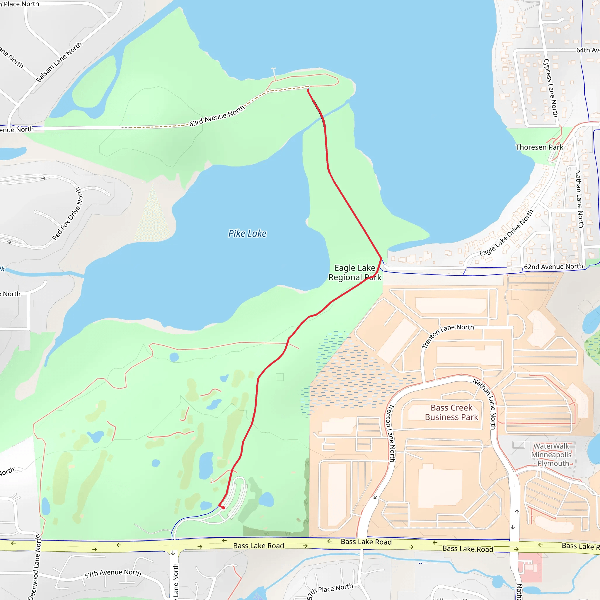 Eagle Lake Regional Park Walk mobile static map