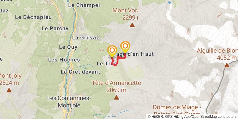 Col De Tricot spur 2 Map