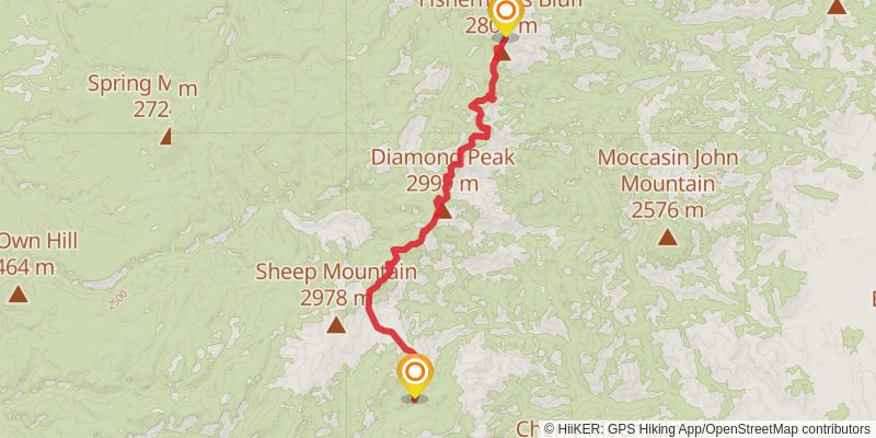 Continental Divide Trail - New Mexico stage 21 Map