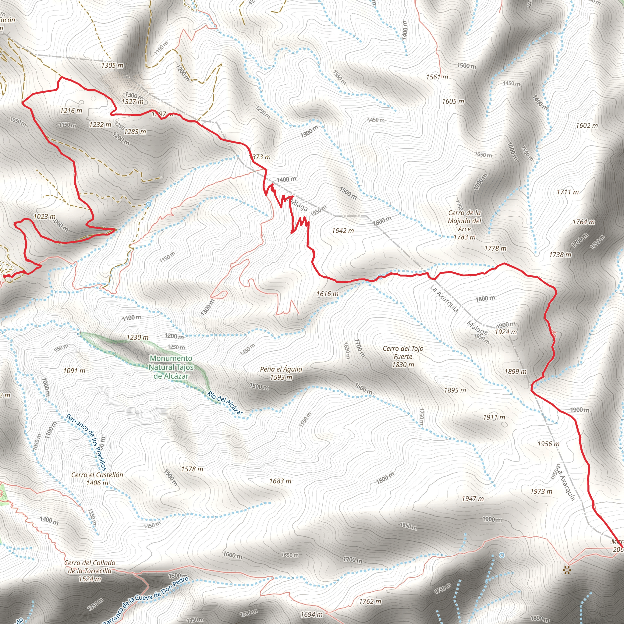 Area R Alacázar-La Maroma PR A 352 mobile static map