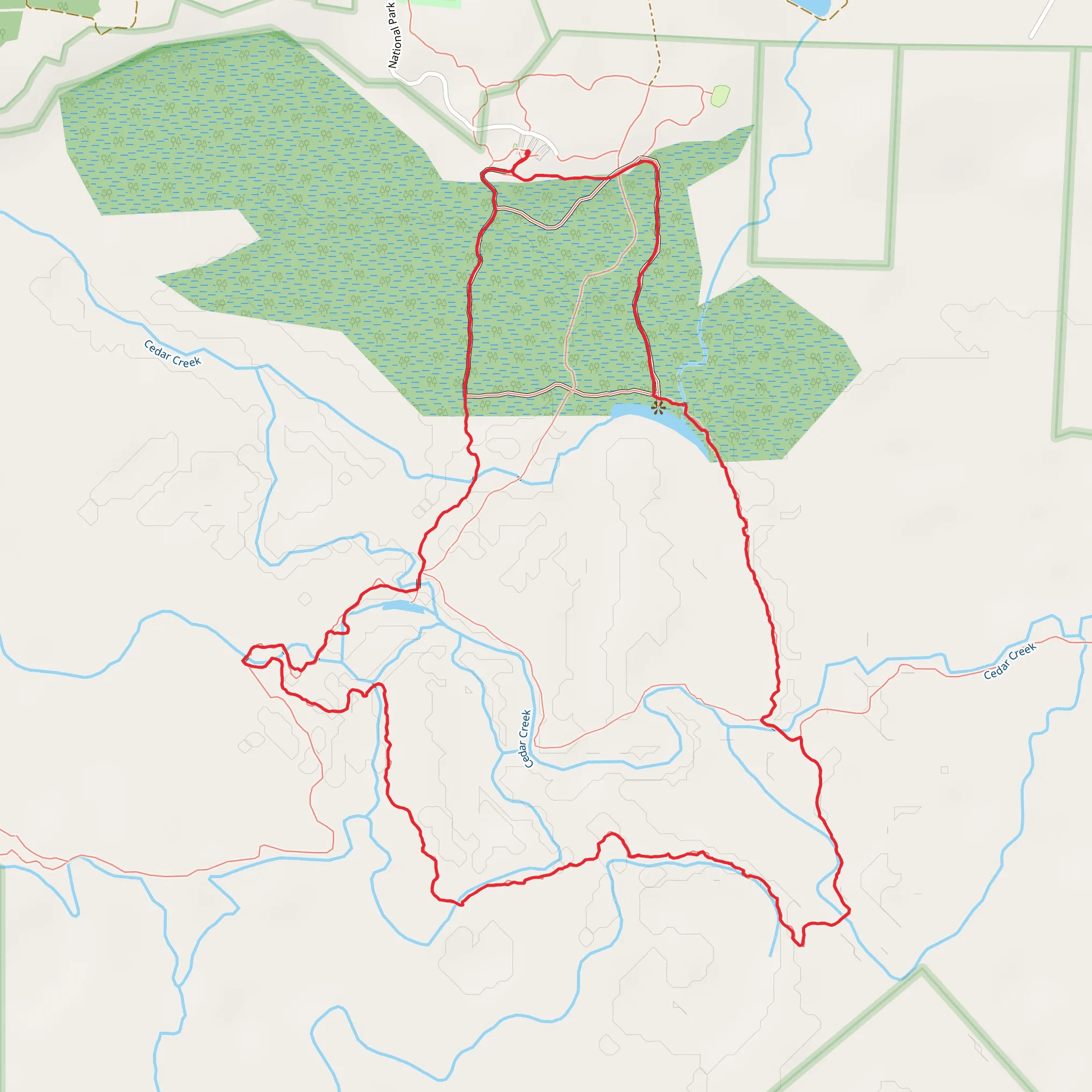 Oakridge Trail mobile static map