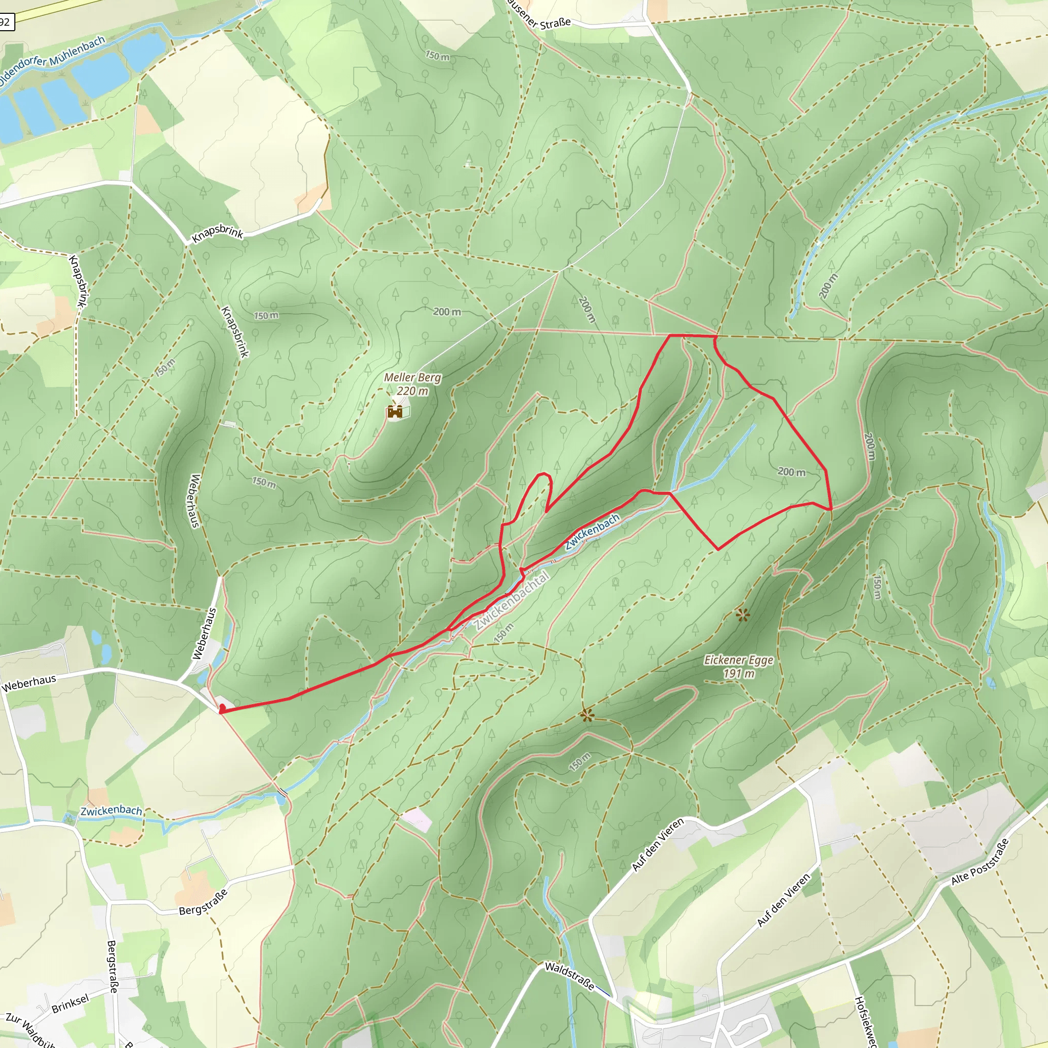 Eight Weg and Ems Hase Hunte Else Weg Loop mobile static map