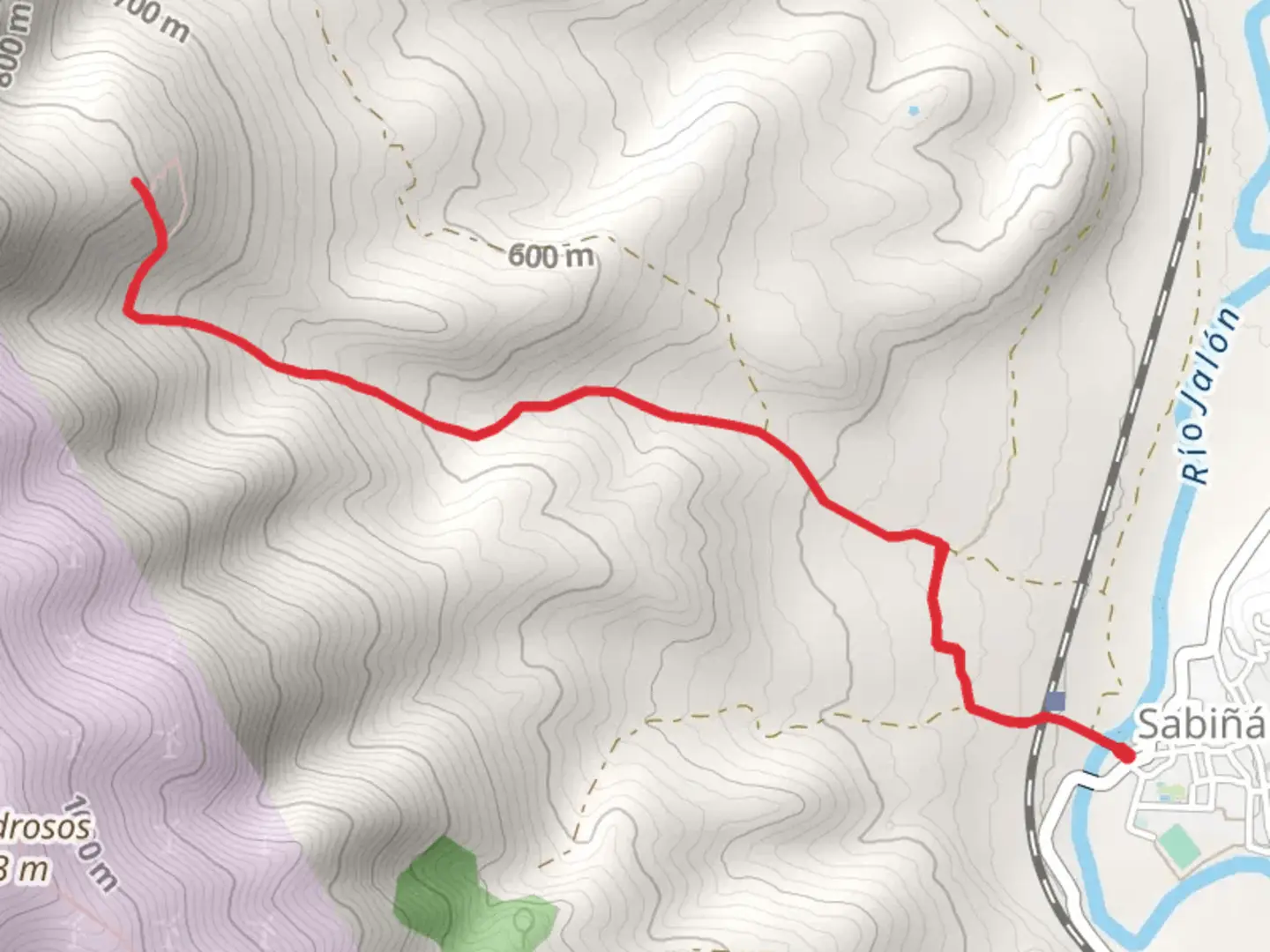 An image depicting the trail Sabinan - Sabinan Juniper SL Z 61 and its surrounding area.