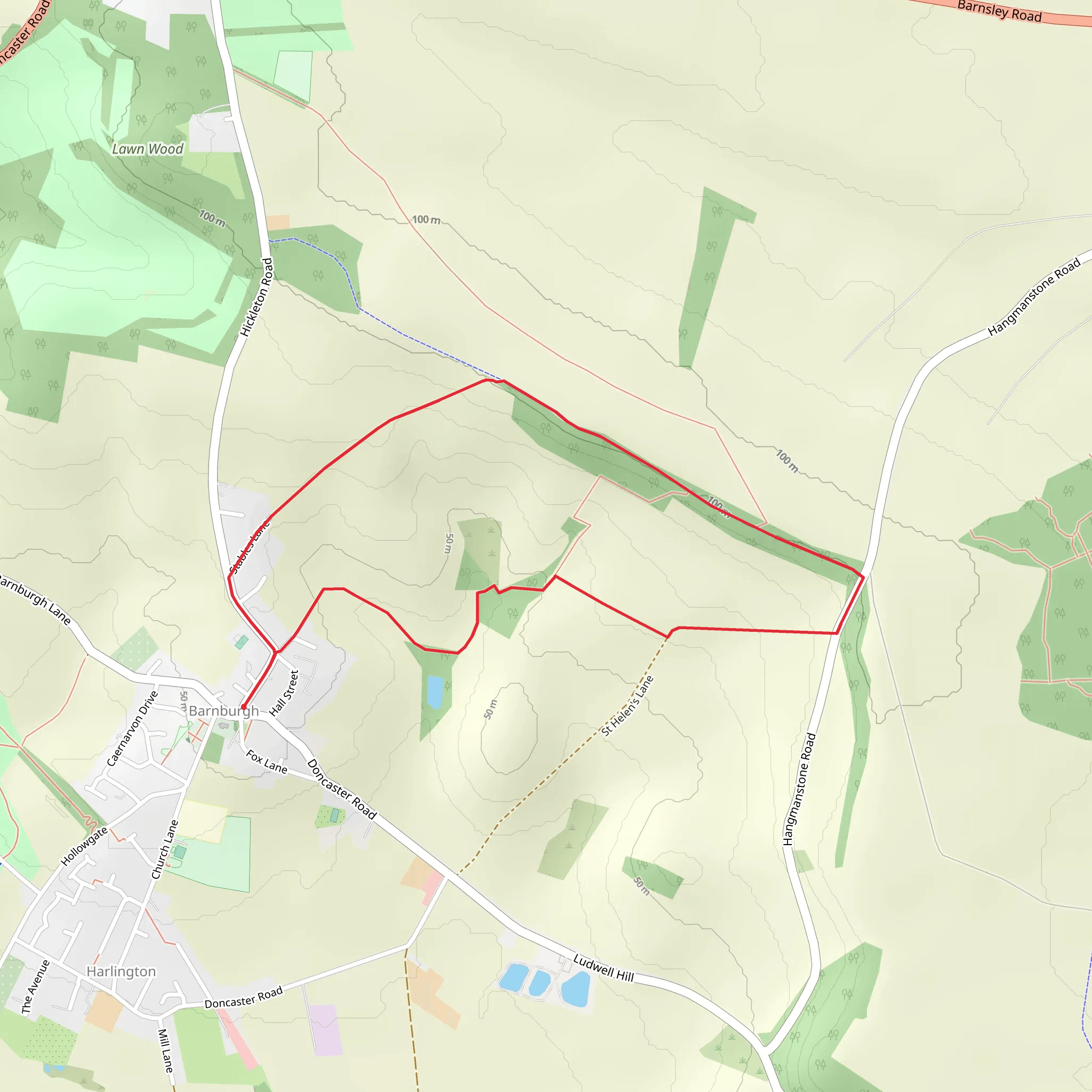 Barnburgh Loop mobile static map