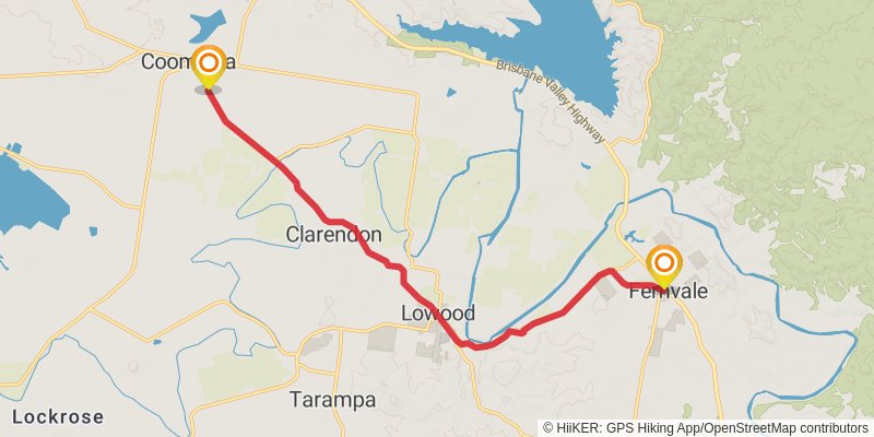Brisbane Valley Rail Trail stage 2 Map