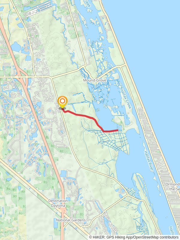 Jones Island Road Out and Back mobile static map