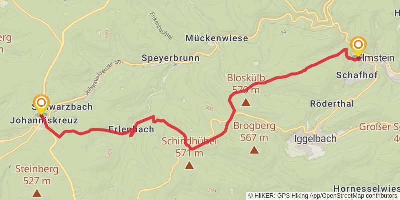 Pfälzer Jakobsweg Nordroute alt 2 Map