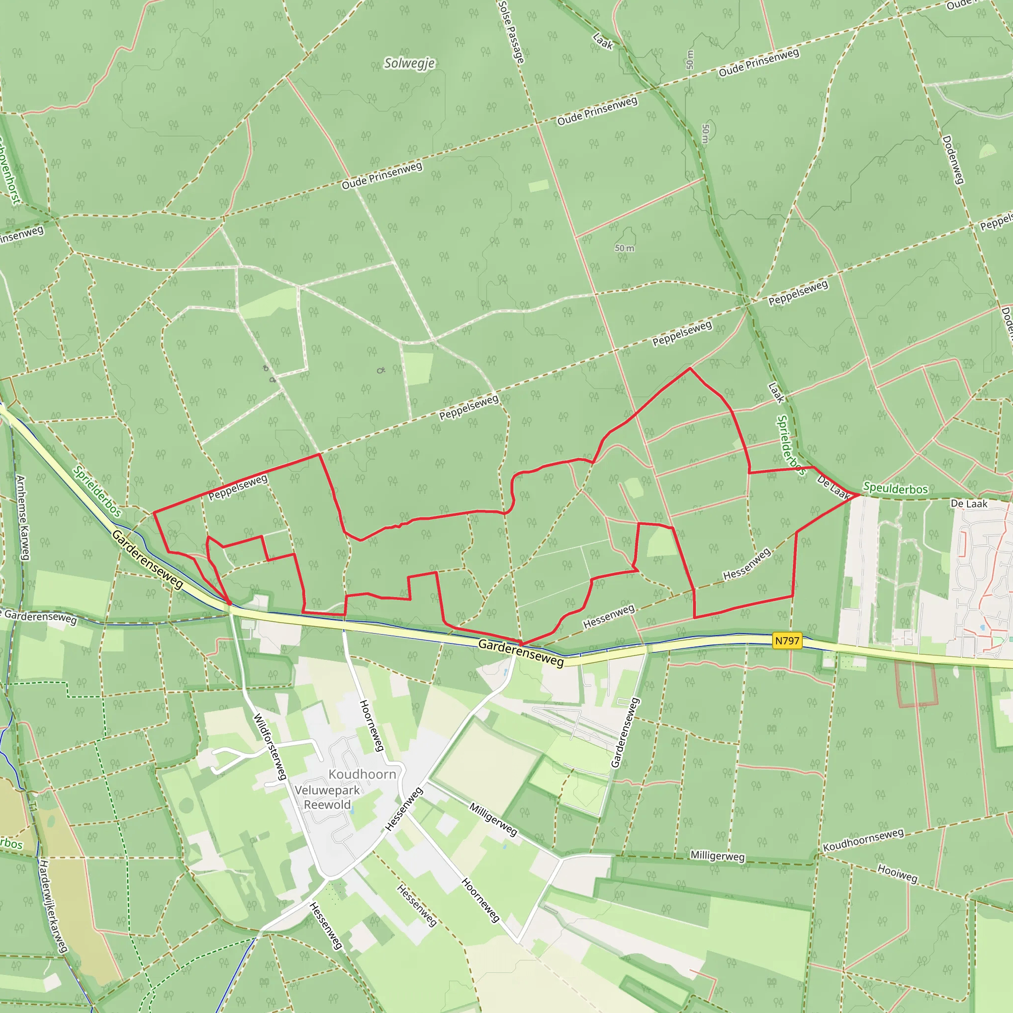 Paardenkop and De Laar Loop mobile static map