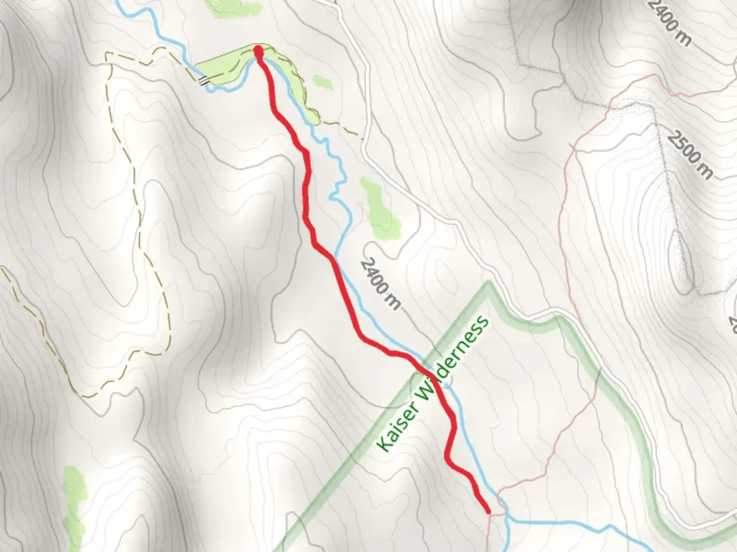 An image depicting the trail Kaiser Creek Trail and its surrounding area.