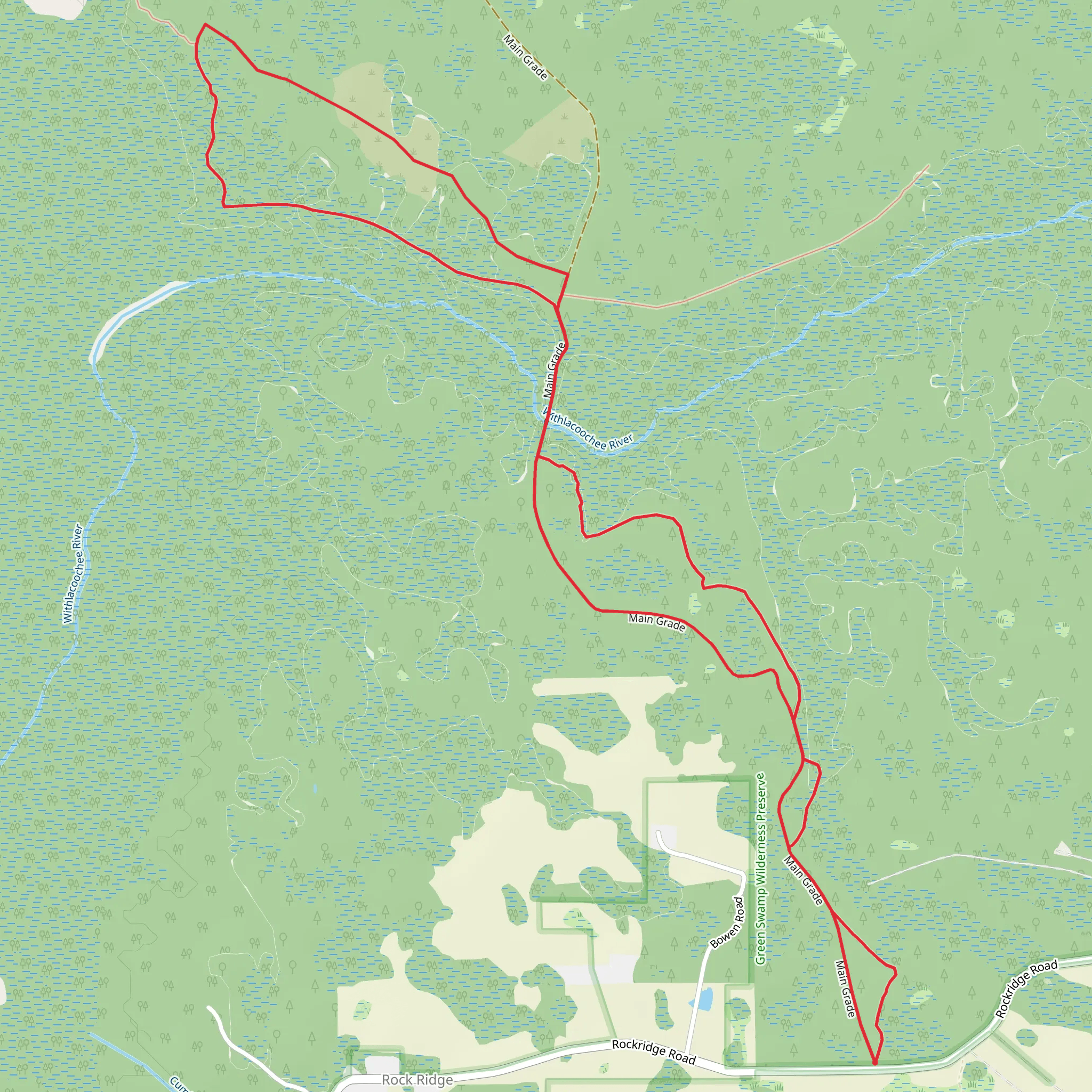 Loggy Pond Swamp and Withlacoochee River Loop mobile static map