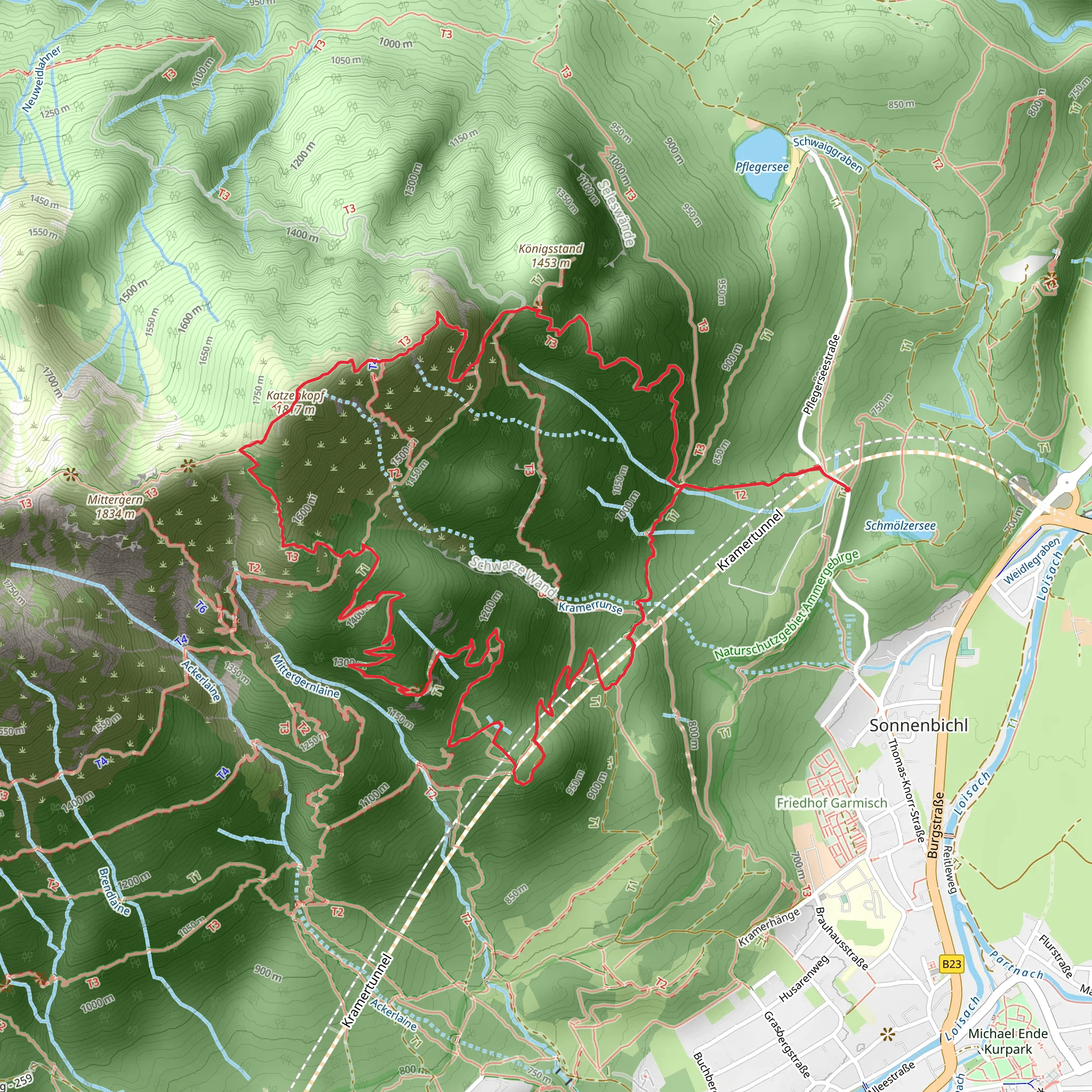 Katzenkopf Loop via Kramersteig mobile static map