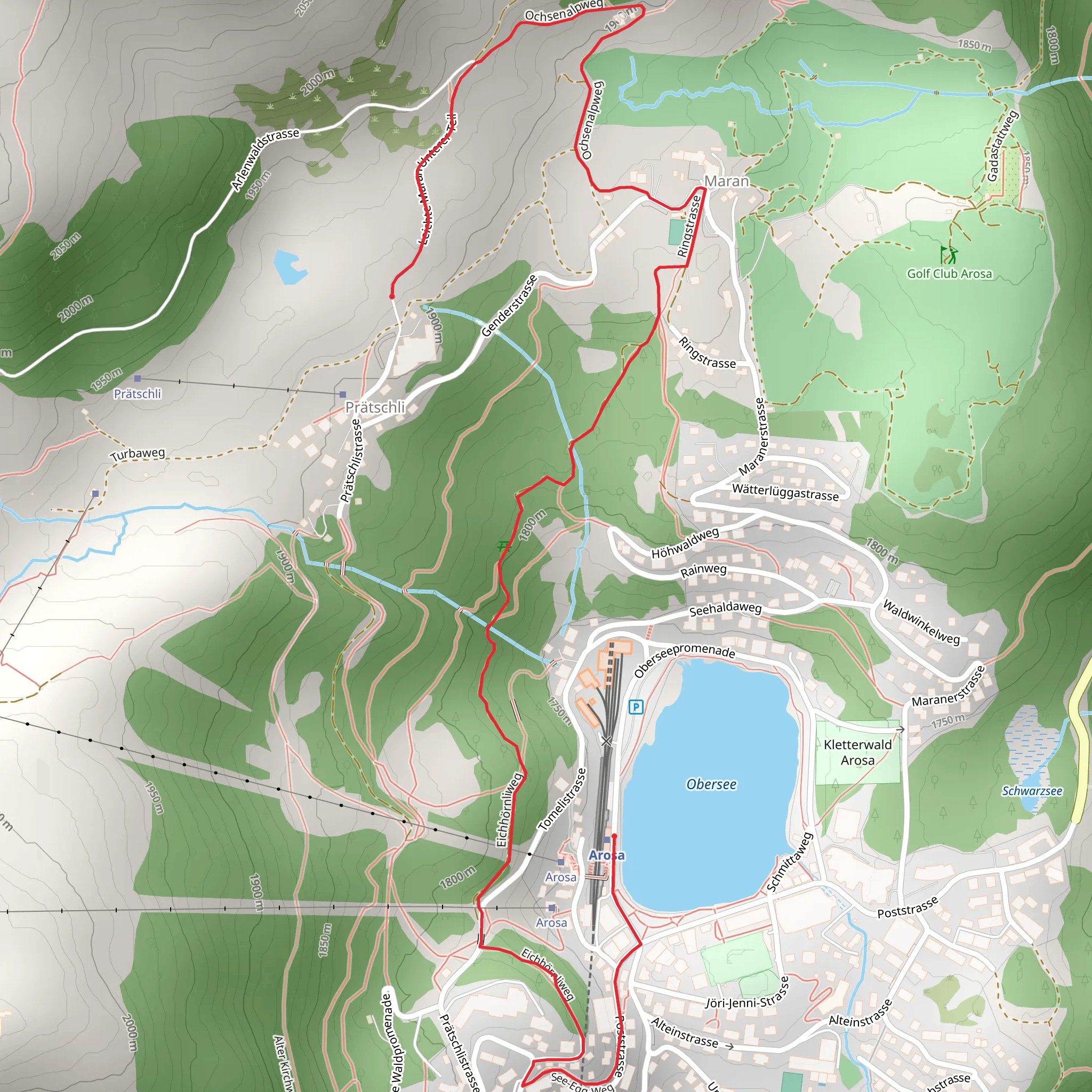 Prätschli Squirrel Trail mobile static map