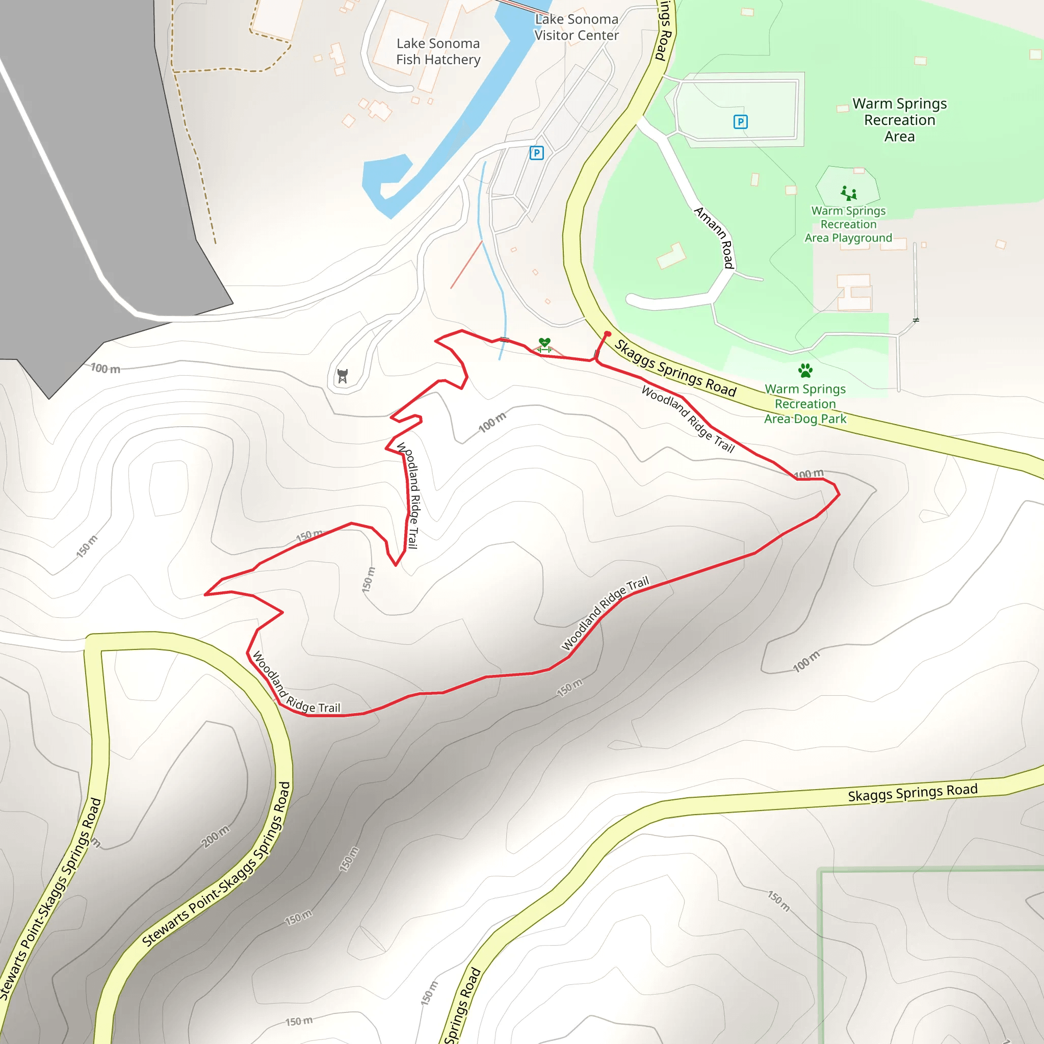 Woodland Ridge Loop Trail mobile static map