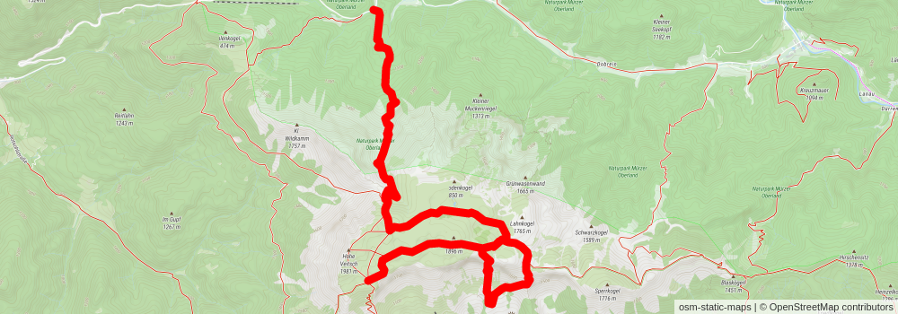Großer Wildkamm and Hohe Veitsch Mountain Loop stage 2 Map