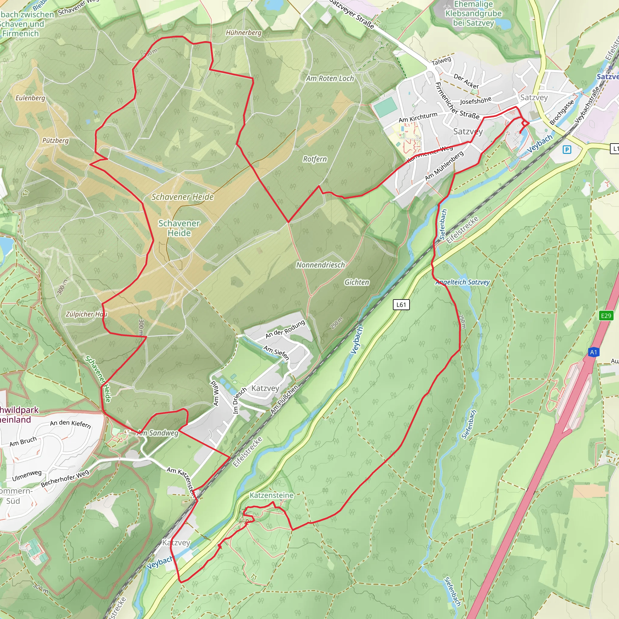 Katzensteine via Kommerner Weg mobile static map