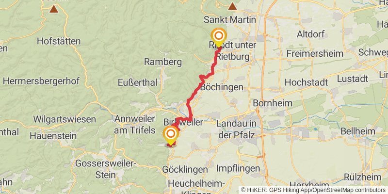 Deutsche Weinstrasse stage 4 Map