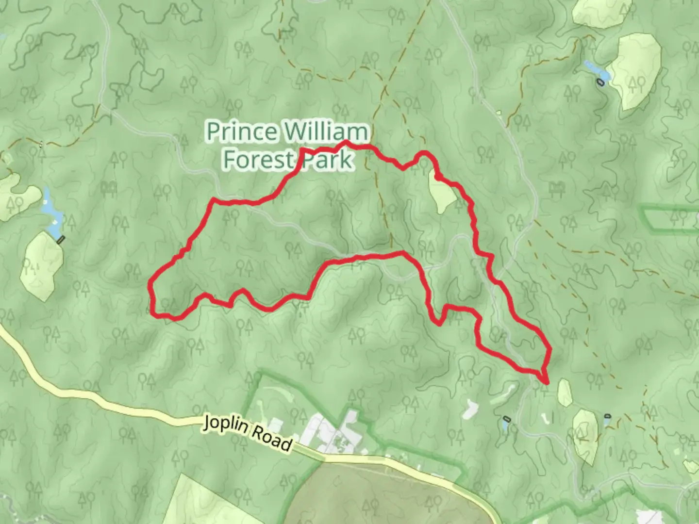 An image depicting the trail Turkey Run Ridge and High Meadows Trail and its surrounding area.