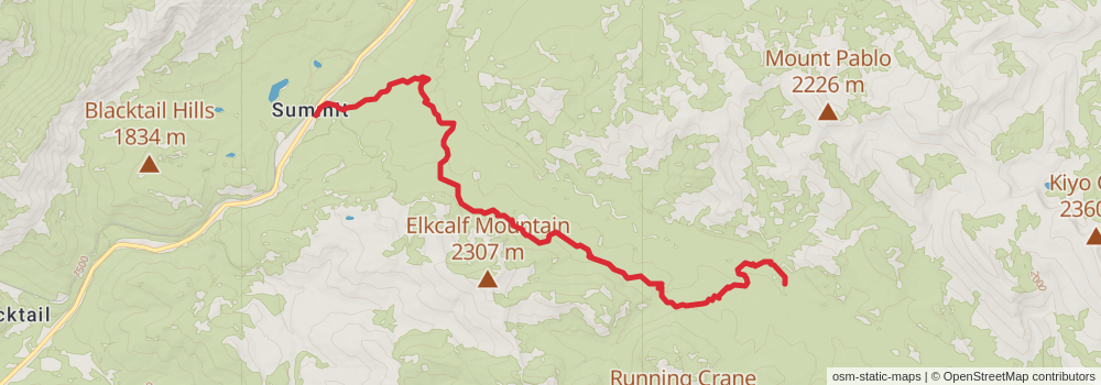 American Perimeter Trail - Rocky Mountains Primary stage 141 Map