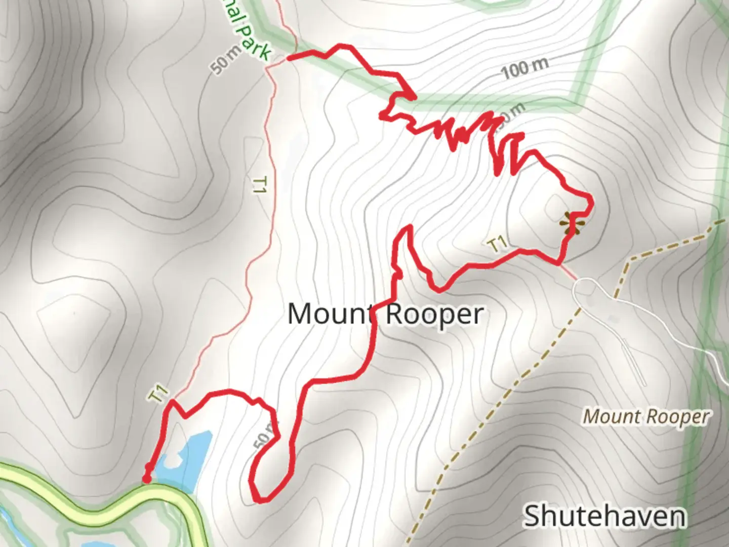An image depicting the trail Mount Rooper Circuit Walk and its surrounding area.