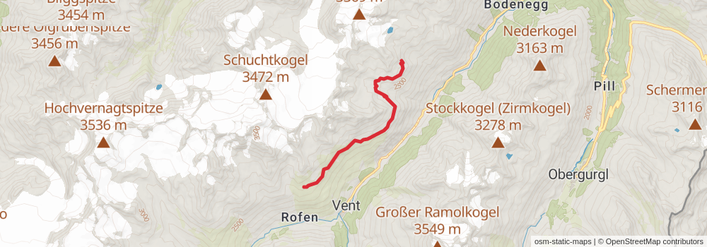 Ötztal Trek stage 13 Map