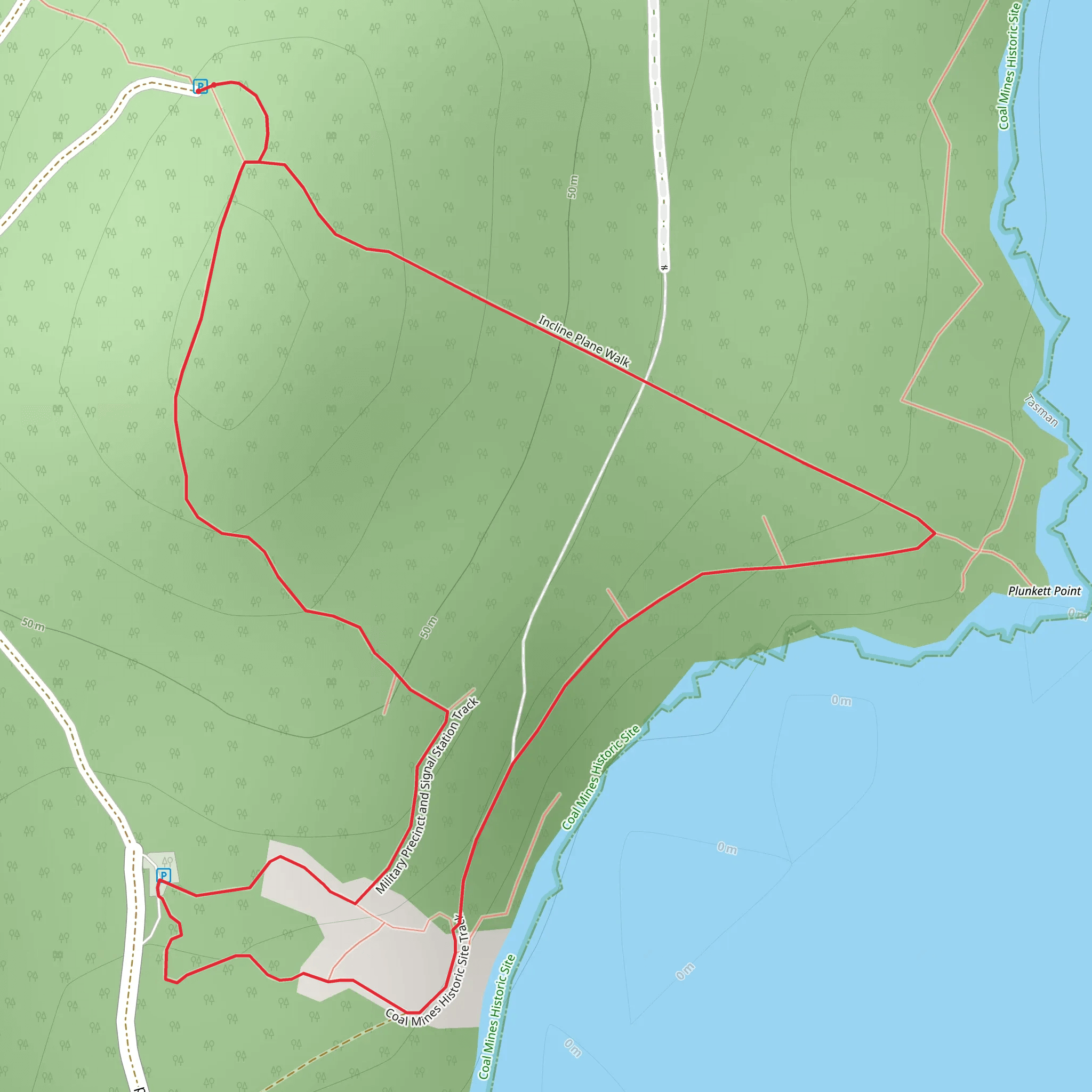 Coal Mines Historic Site Walk mobile static map