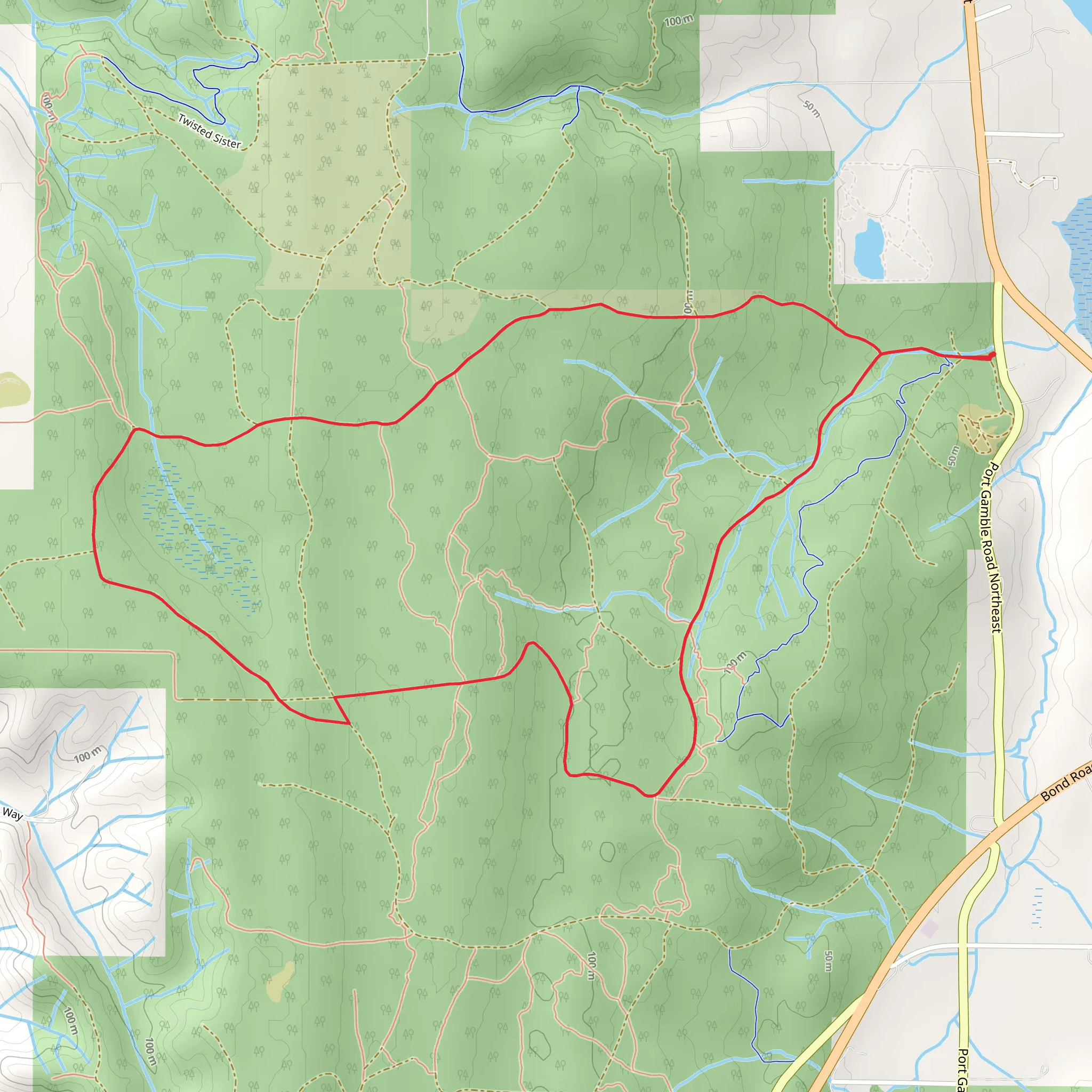 Port Gamble Upland Block Loop - Short mobile static map