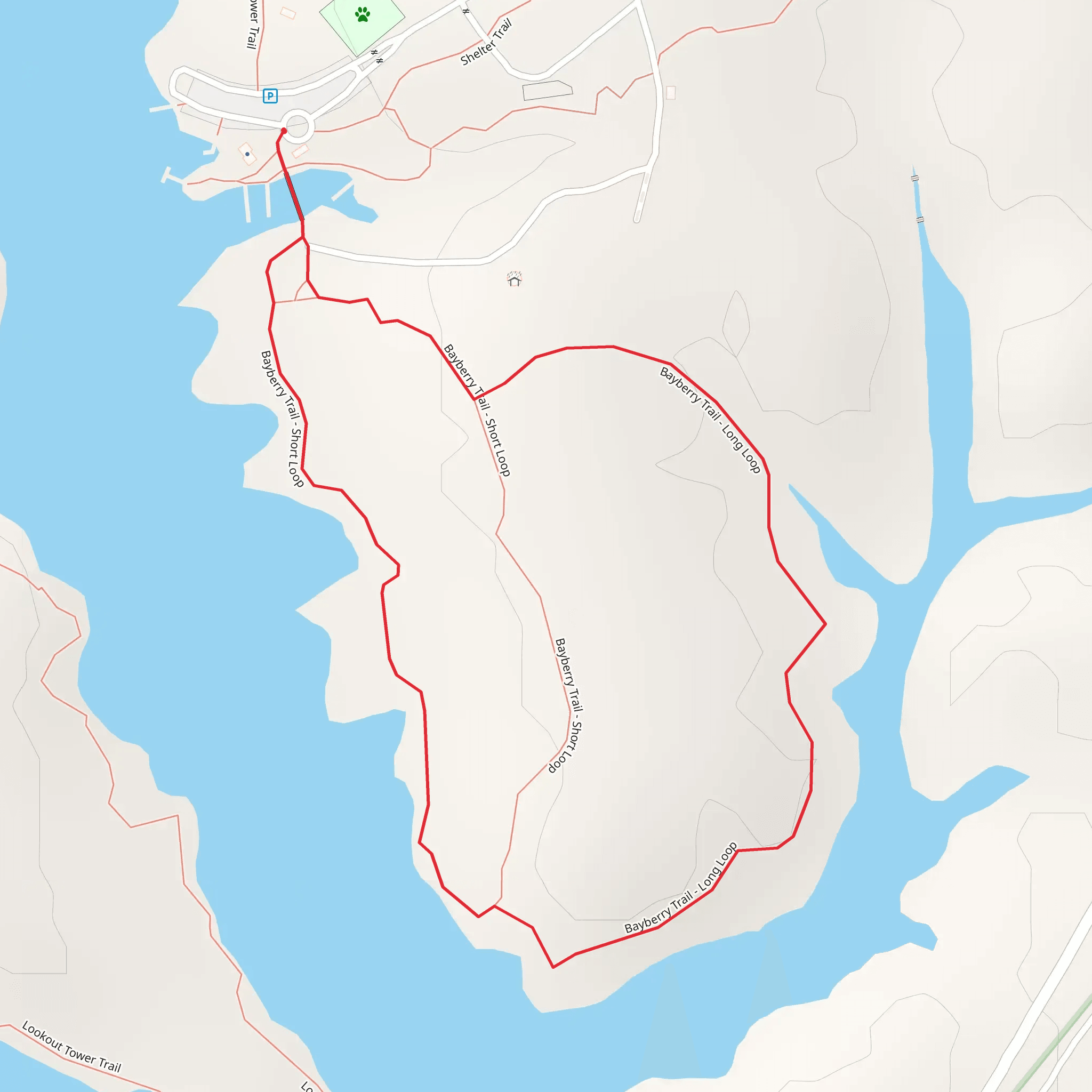 Bayberry Trail - Long Loop mobile static map