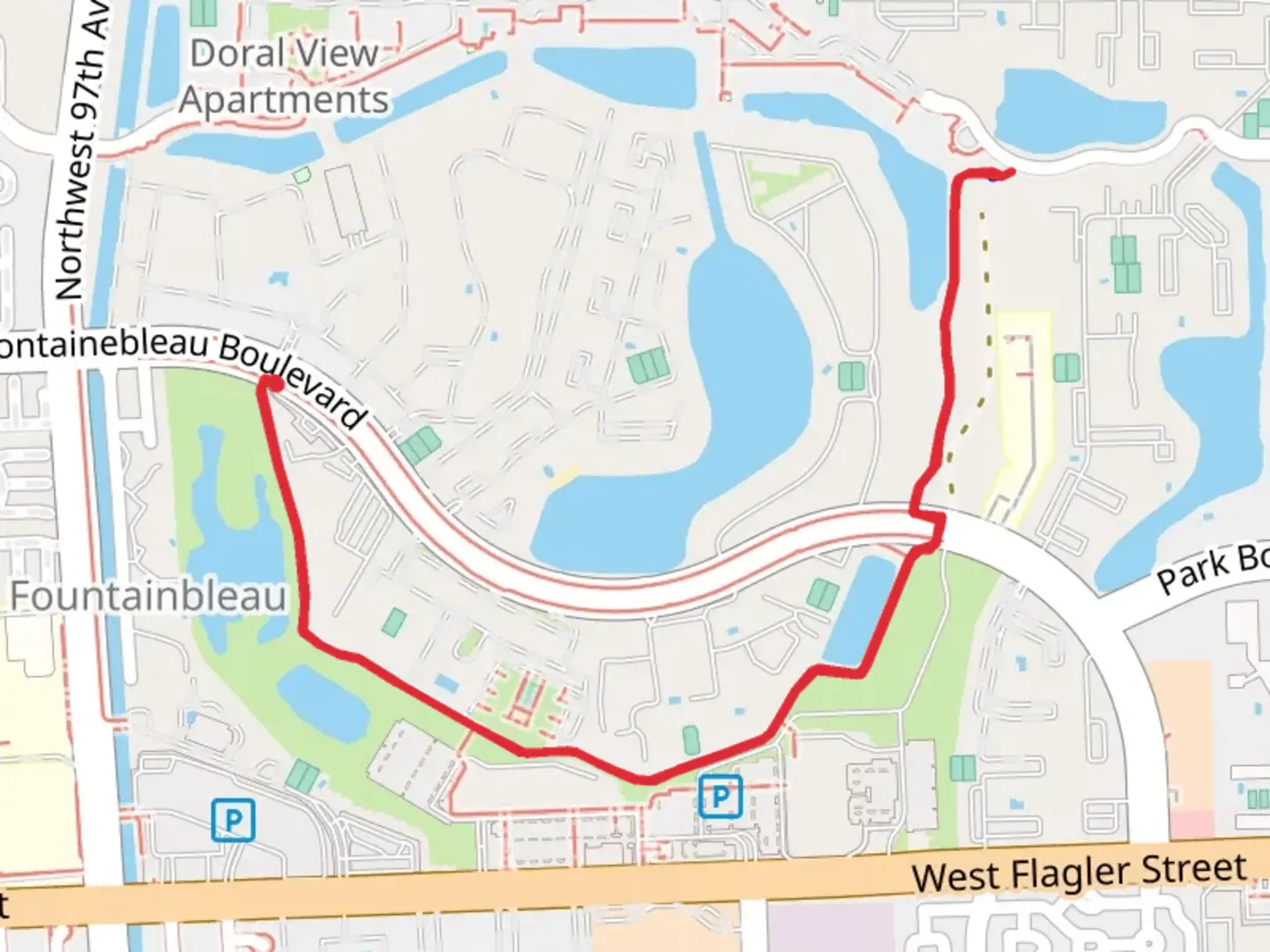 An image depicting the trail Fontainebleau Trail and its surrounding area.