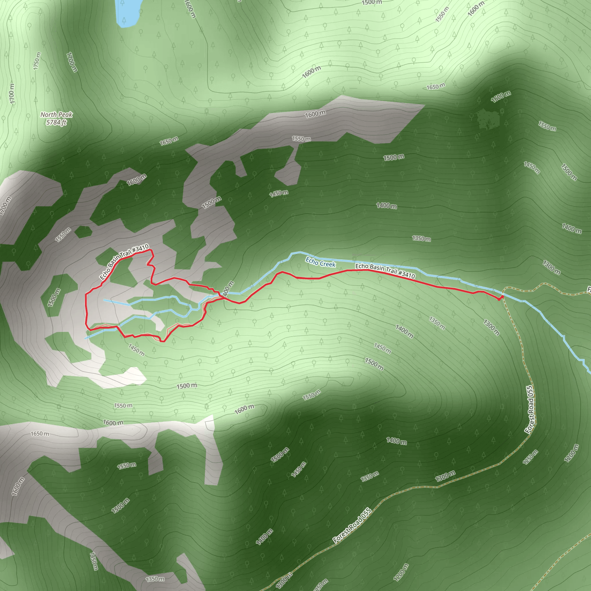 Echo Basin Trail mobile static map