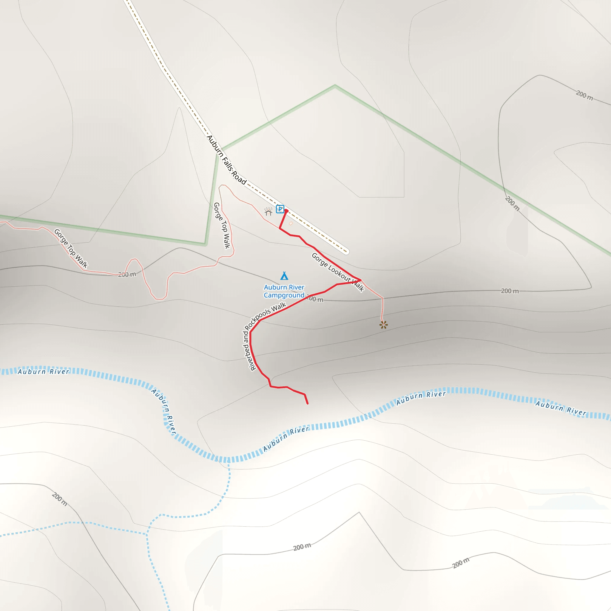 Riverbed and Rock Pools Walk mobile static map