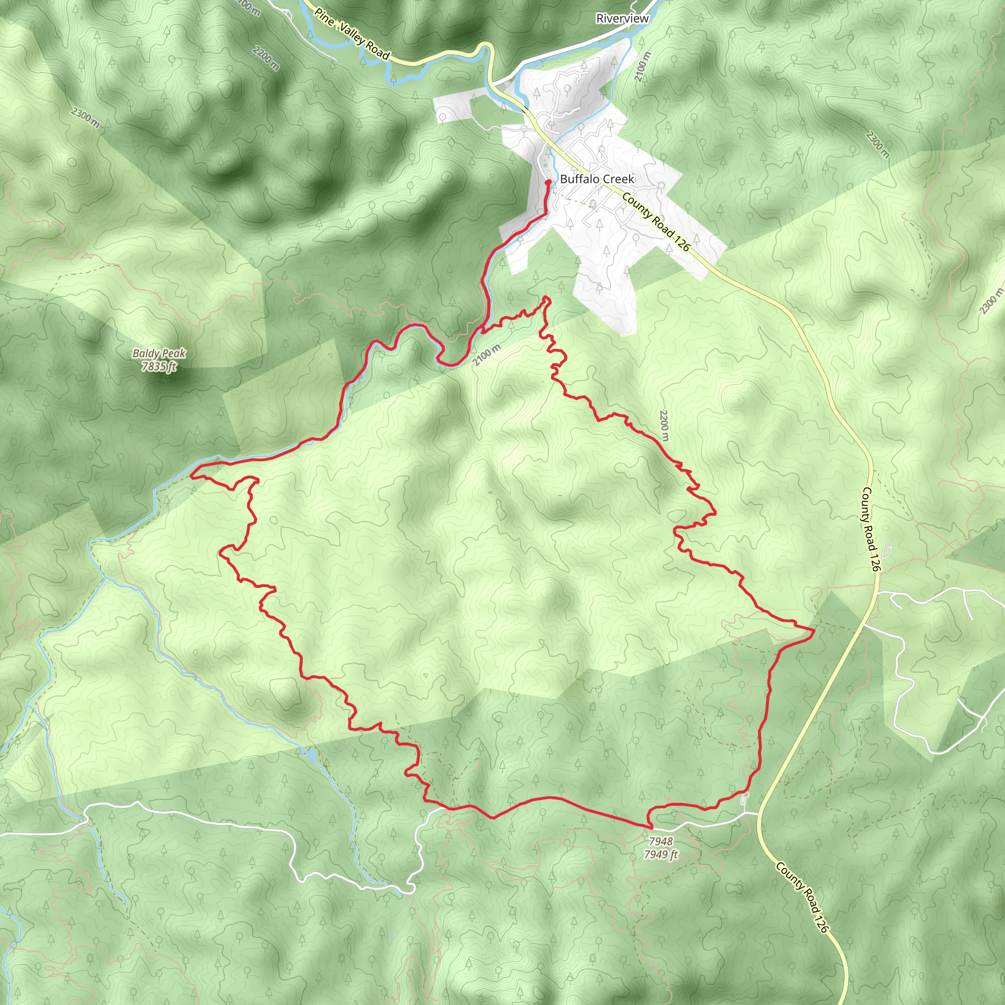 Nice Kitty and Shinglemill Loop Trail mobile static map