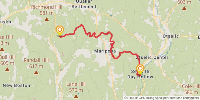Finger Lakes Trail stage 37 Map