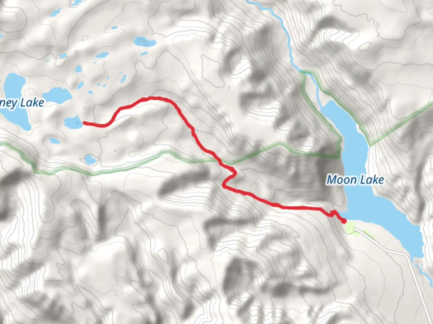 An image depicting the trail Brown Duck Lake Trail and its surrounding area.