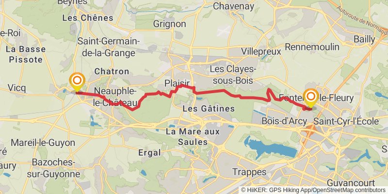 GR 22 - De Paris Au Mont Saint Michel stage 3 Map