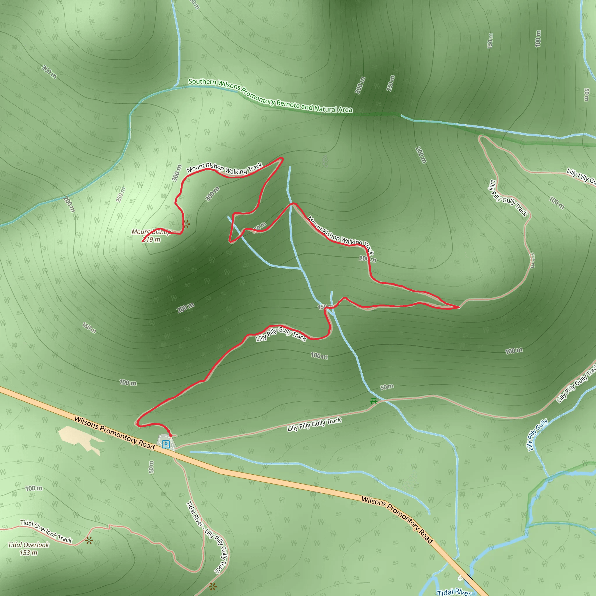 Mount Bishop Trail mobile static map