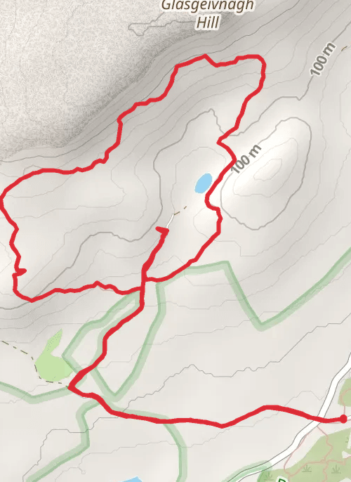 Lough Avalla Farm Loop mobile static map