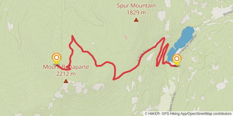 Pacific Northwest Trail stage 70 Map