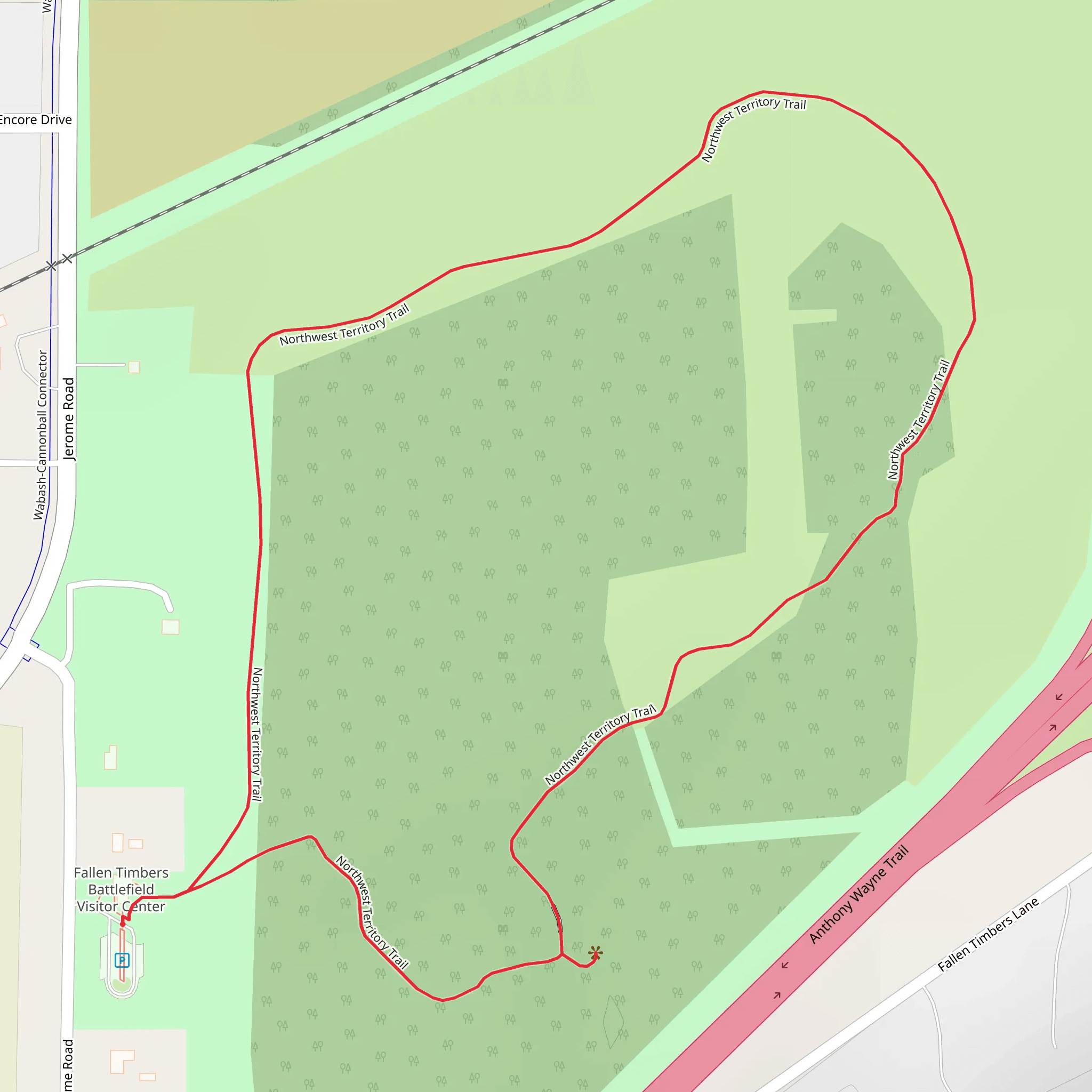 Northwest Territory Loop Trail mobile static map