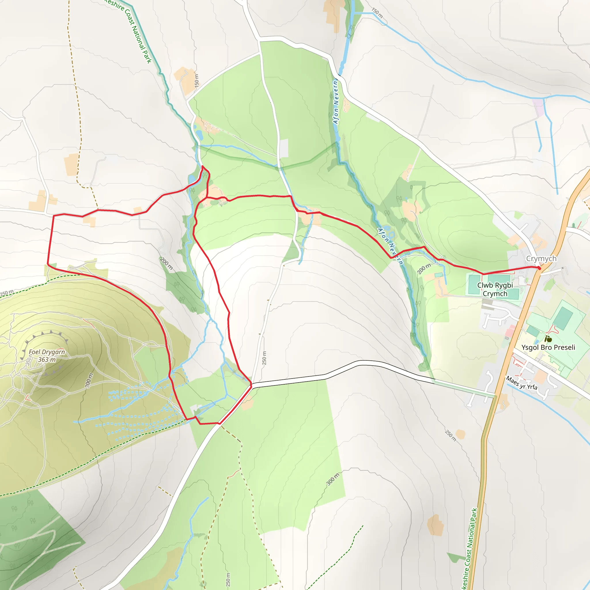 Crymych Walk mobile static map
