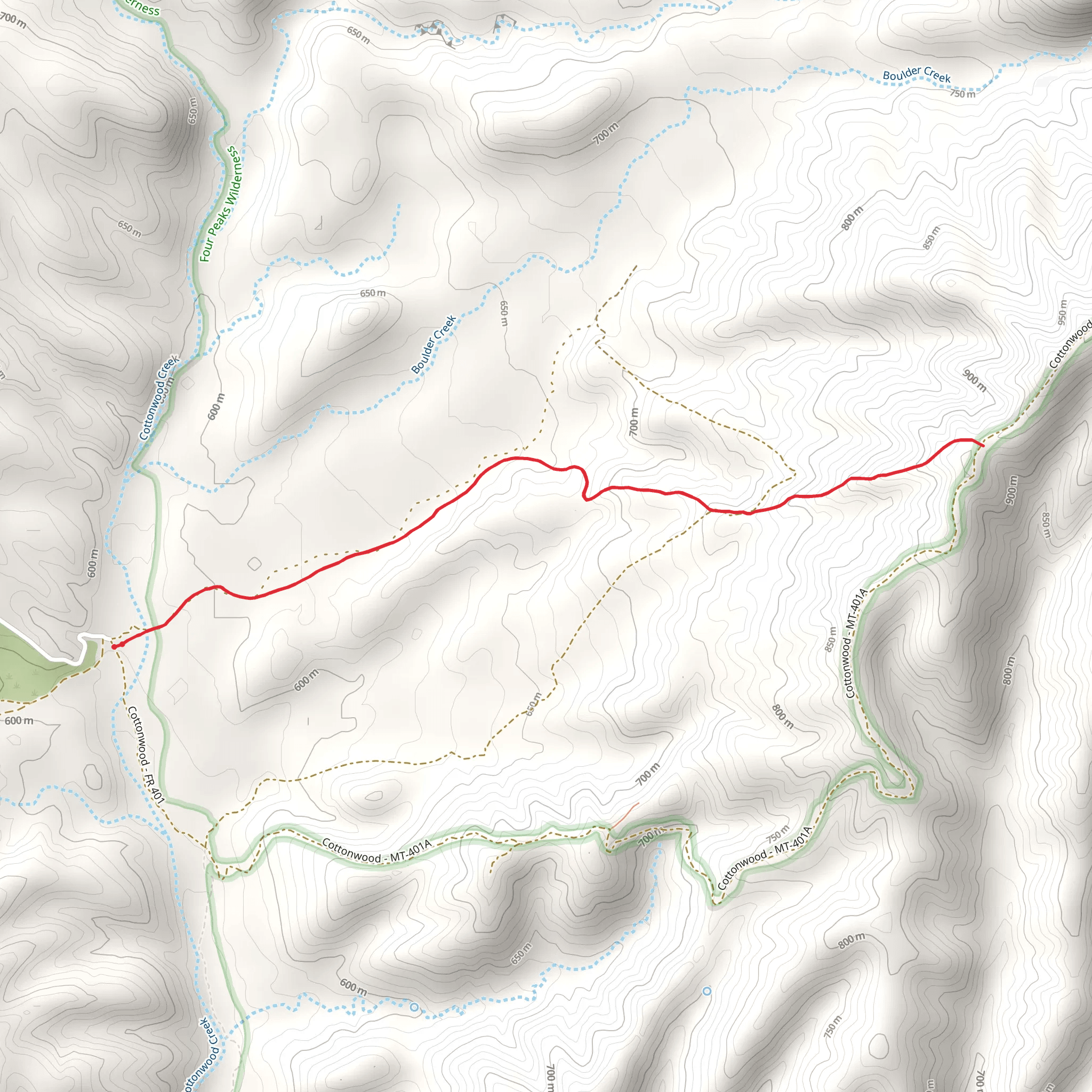 Lower Soldier Trail mobile static map