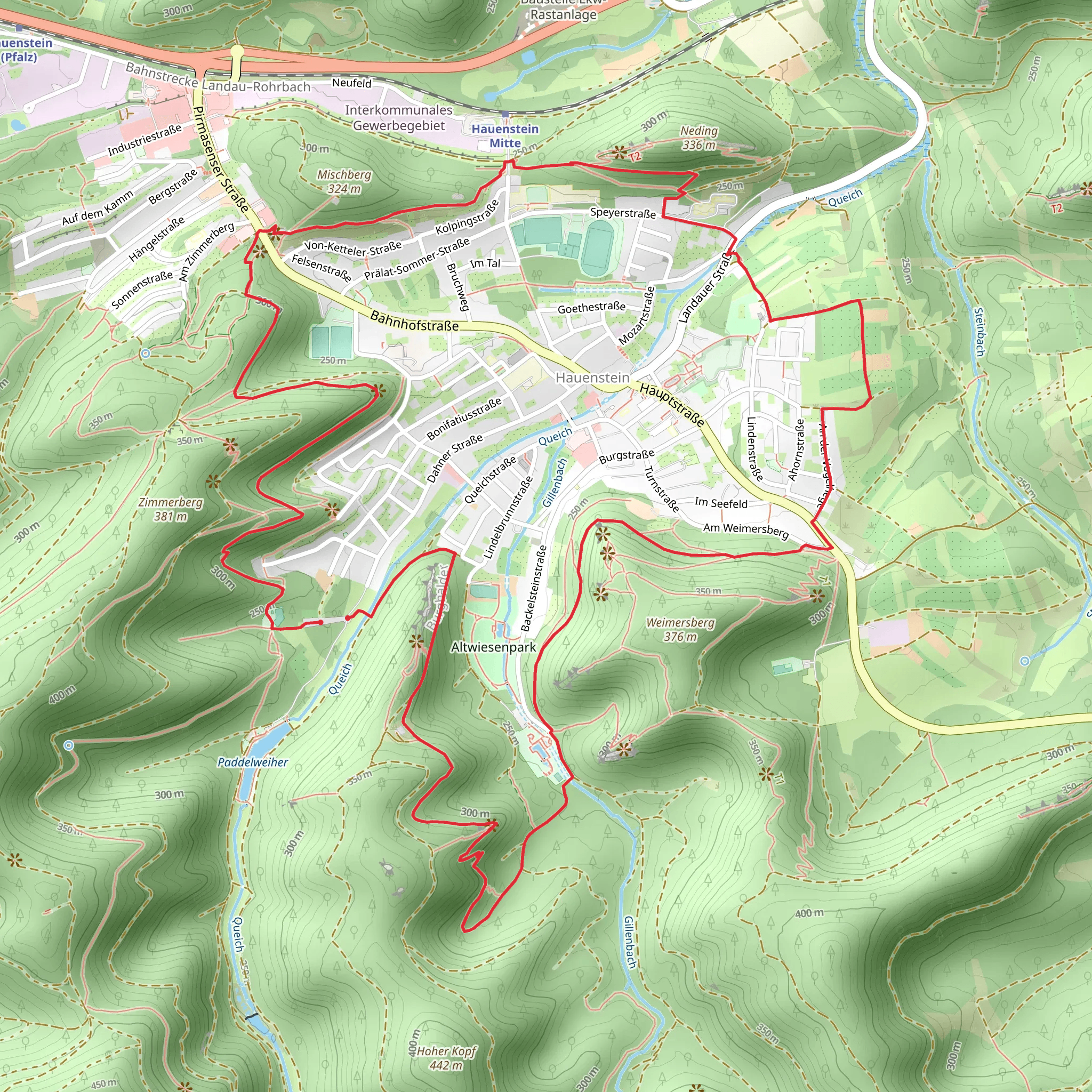 Hauenstein Loop mobile static map