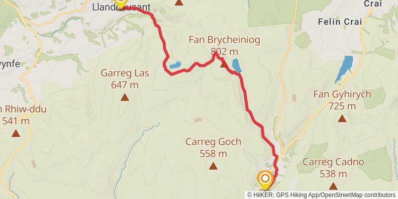 Beacons Way stage 8 Map